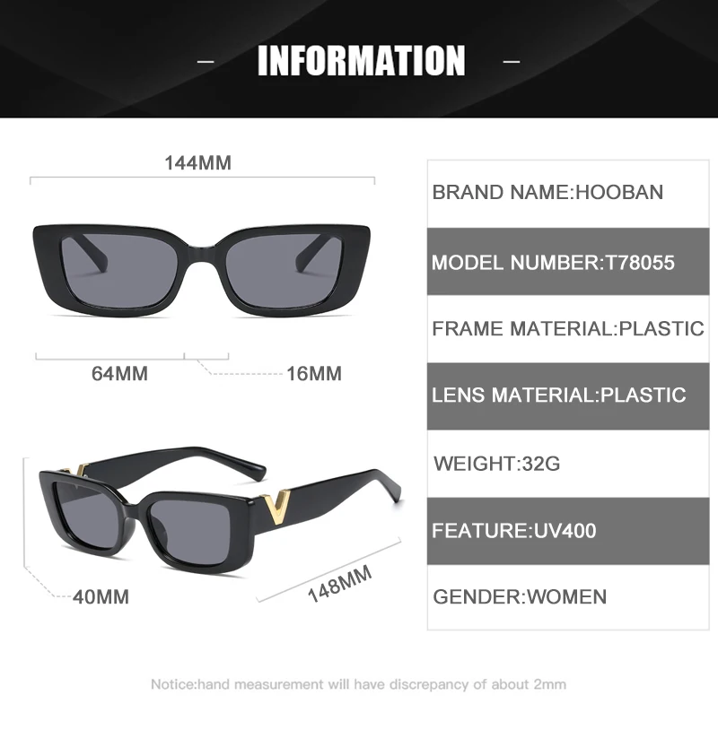 Modische Cat-Eye-Sonnenbrille, luxuriöse V-Sonnenbrille für Damen, klassische rechteckige Fahrbrille, UV400 – Detail 4