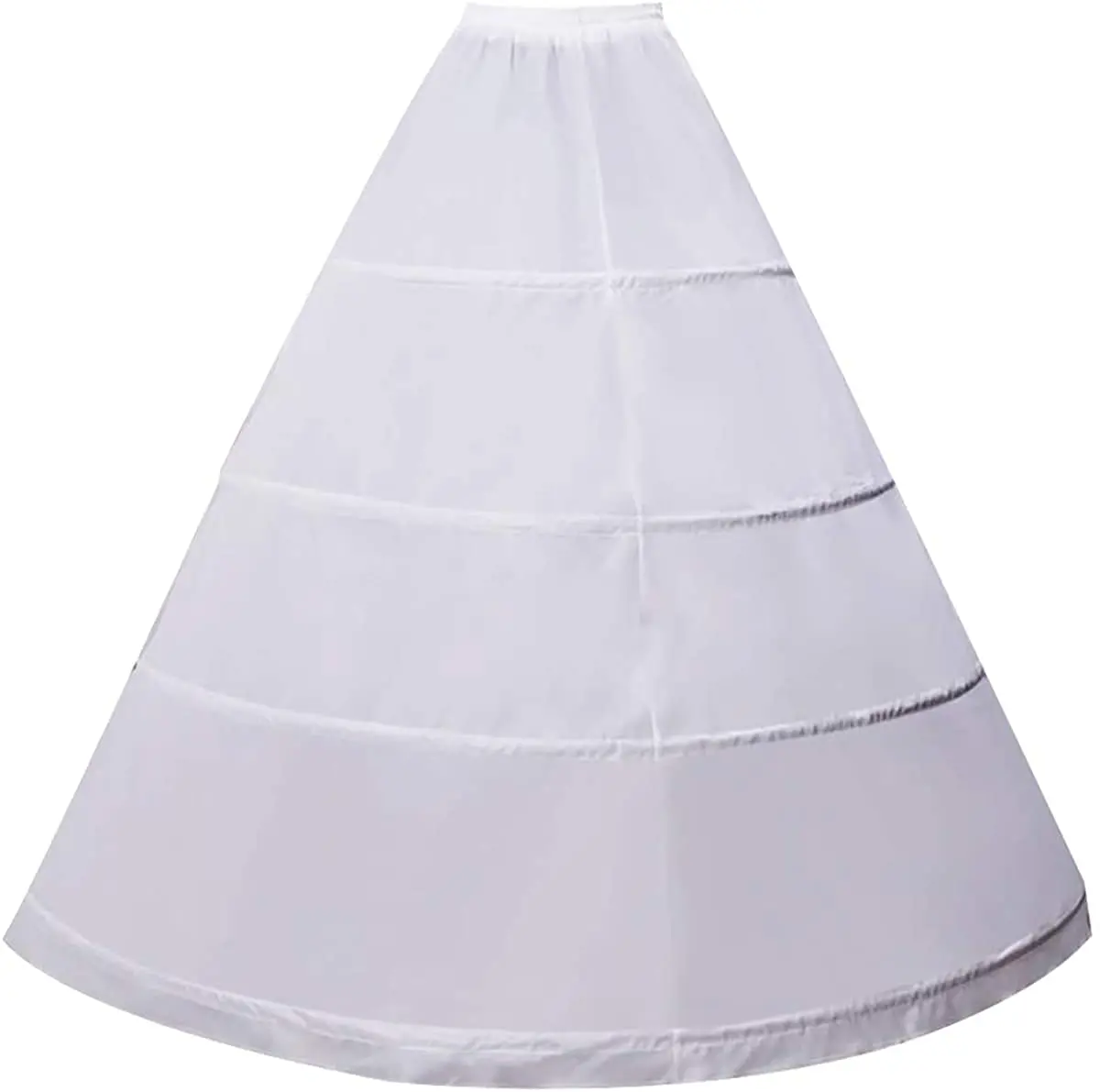 Women's 4-Hoop Petticoat Crinoline Underskirt for Wedding Ball Gown Tutu Tulle Slips Skirt