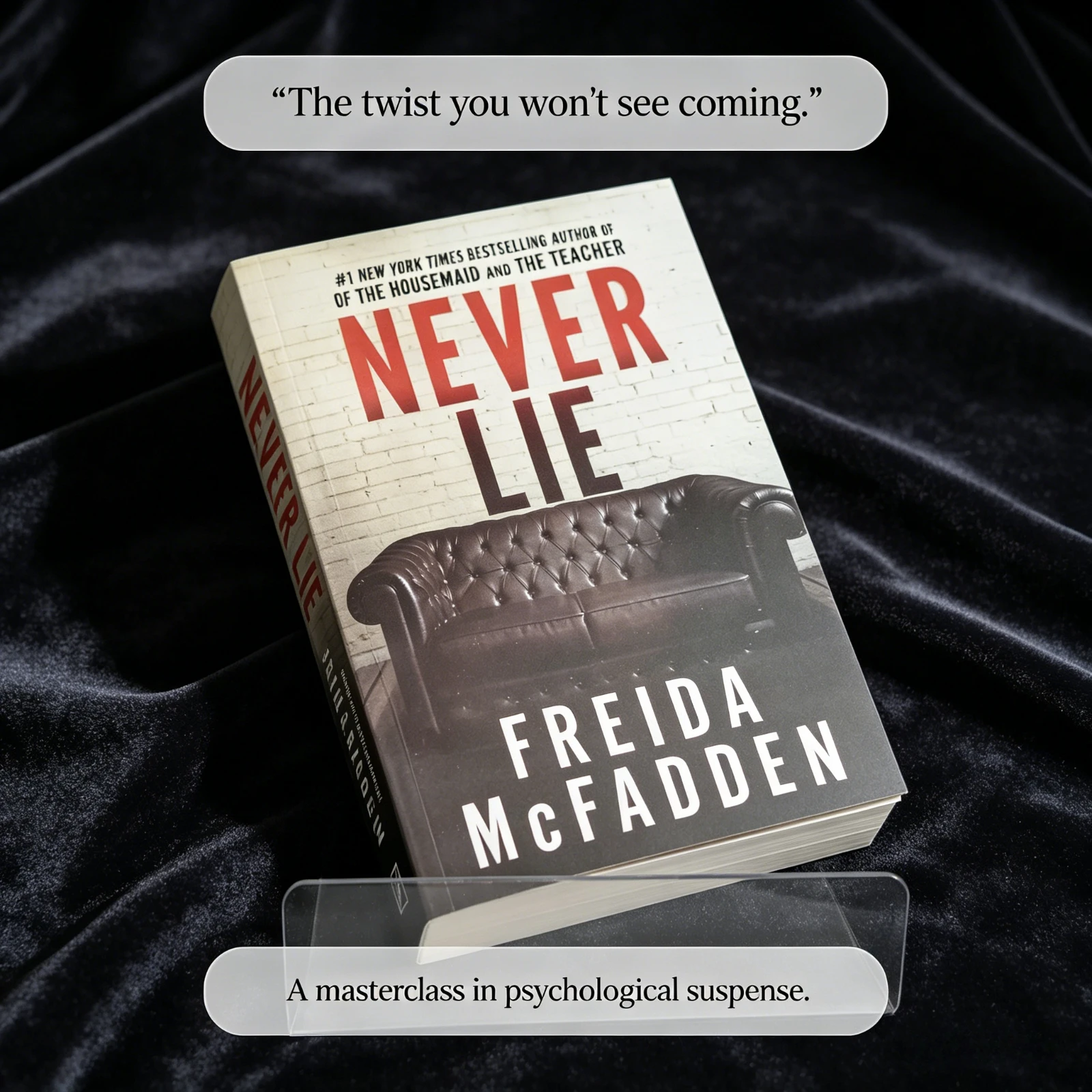 

Never Lie By Freida McFadden Author of The Housemaid & The Teacher Psychological Thriller Suspense Fiction Novel Book
