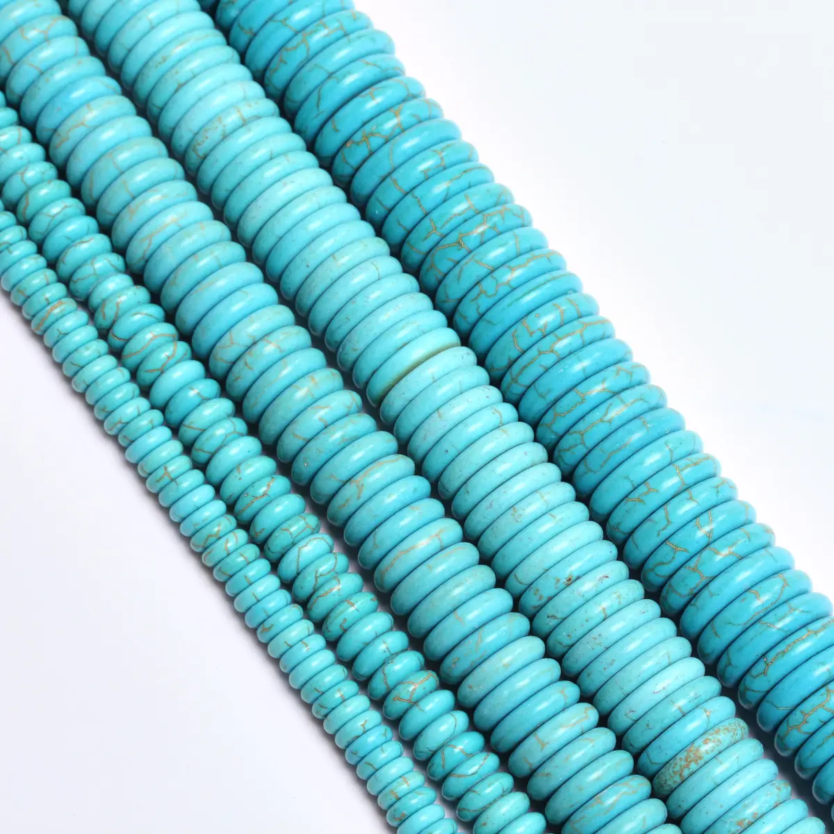 6mm/8mm/12mm/14mm/16mm Piedra Natural turquesas verdes espaciador cuentas redondas planas 50/30/15/10/5 unids/bolsa Diy para la fabricación de joyas