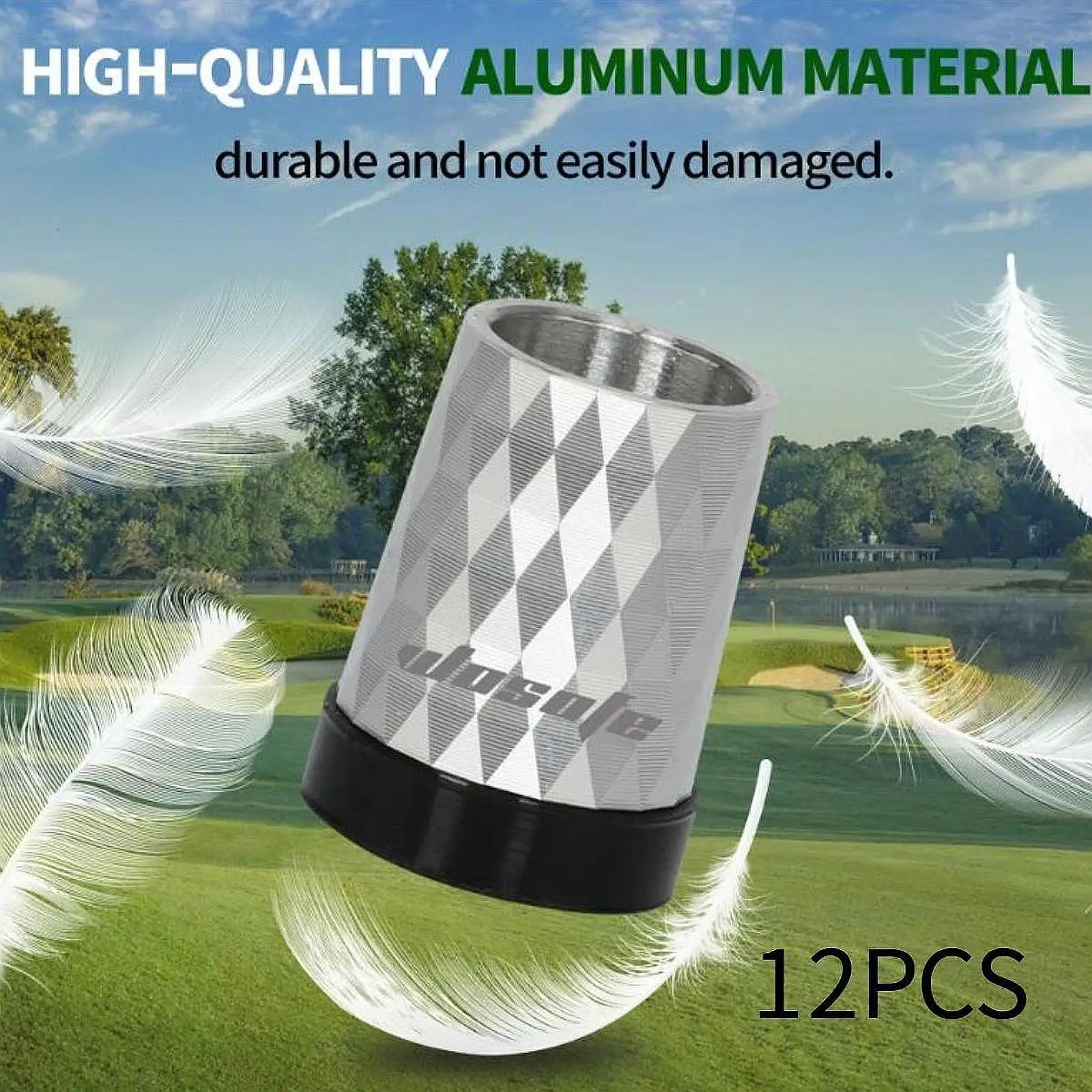 

12Pcs Golf Ferrules Golf Club Shaft Ferrules Premium Golf Accessories Portable Aluminum Taper Tip Adapter Covers for Golfer