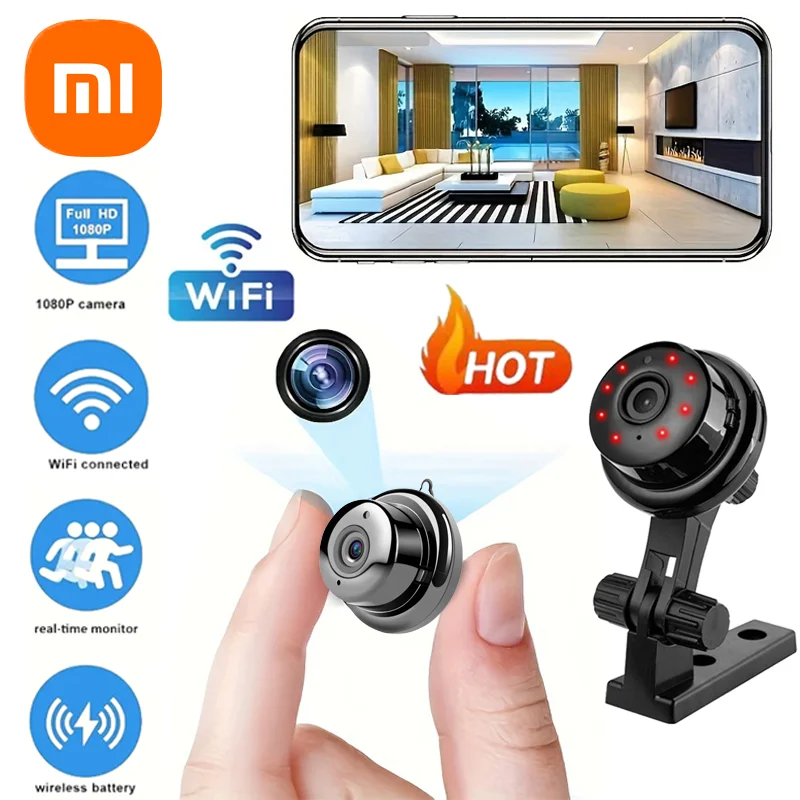 Xiaomi Wireless WiFi Camera HD Infrared Night Vision Camera Home Security Remote Monitoring Camera Intelligent Detection Outdoor