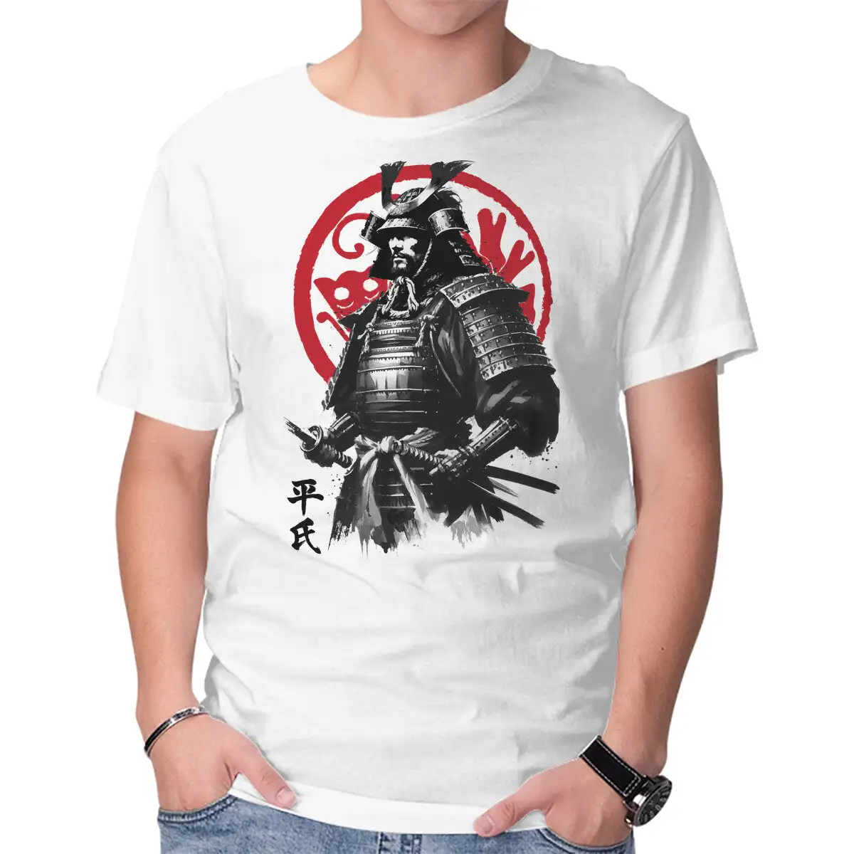 Samurai Clan Taira Anime Graphic T-shirts For Men Clothing Women Short Sleeve Tees Vintage High Quality 100%Cotton