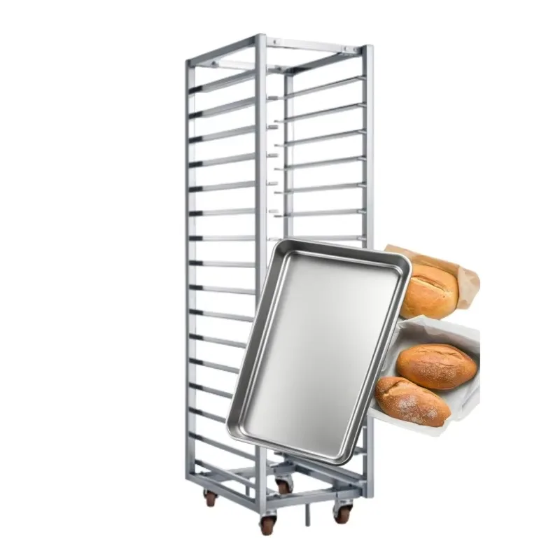 Custom 304 stainless steel baking tray rack trolley bread baking rack