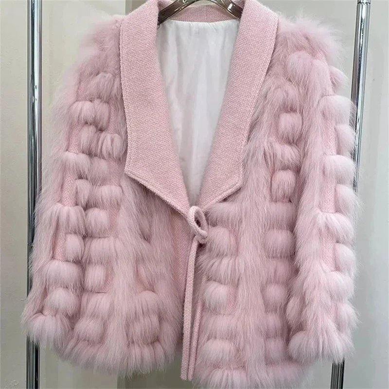 

Female New Imitation Fox Fur Coat Young In Winter Cotton Candy Women Fashion Atmosphere Versatility Freshness Fur Coat Jacket