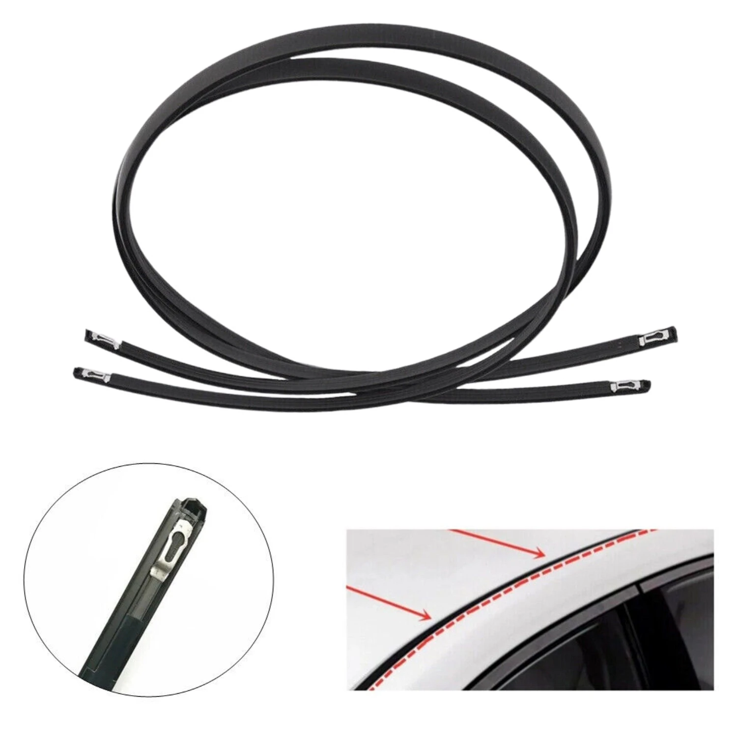 2pcs Roof Drip Molding Trim For Honda 2005-2008 74306-SAA-003 74316-SAA-003 Car Engine Replacement Parts
