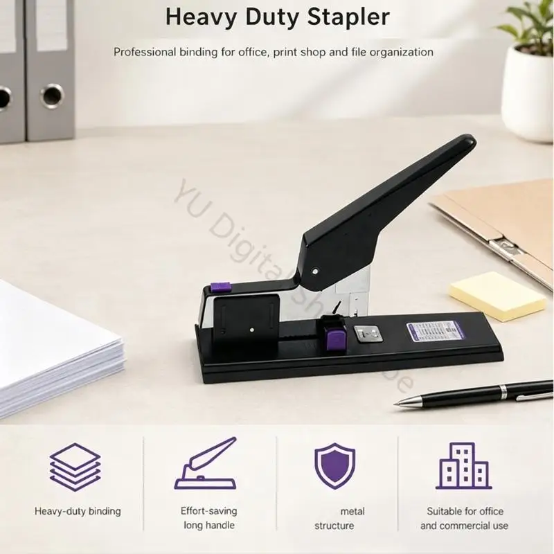 96BA Manual Desktop Stapler with Long Handle for Office File Stacks