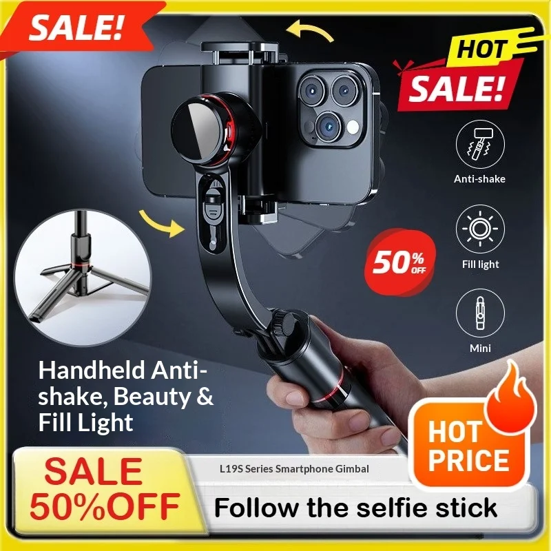 

PTZ-камера с функцией слежения, селфи-палка, стабилизация изображения, выдвижная Bluetooth-камера для селфи, штатив-стабилизатор для телефона L19