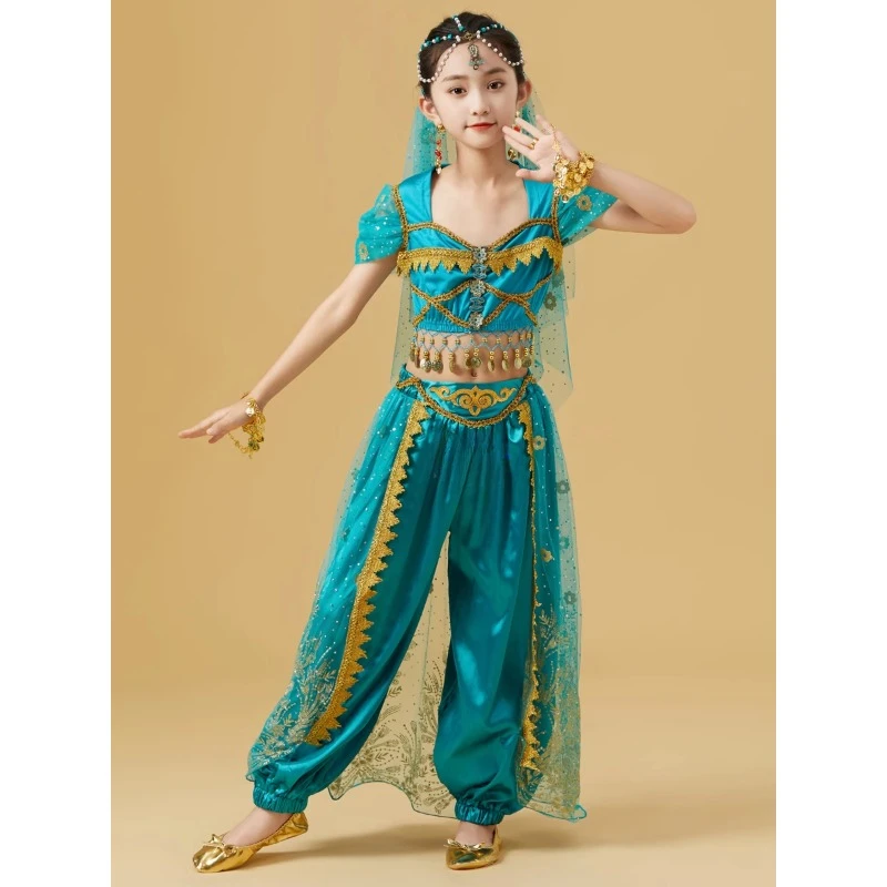 Danza nazionale per bambini danza dello Xinjiang danza danza del ventre abbigliamento da spettacolo per la giornata dei bambini