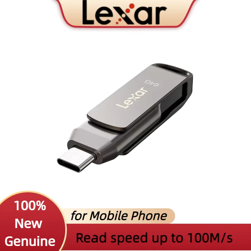 Lexar Jump Drive Dual Drive D400 USB 3.2 Type-C Type-A Flash Drive for Metal Housing Storage Expansion for PC Original