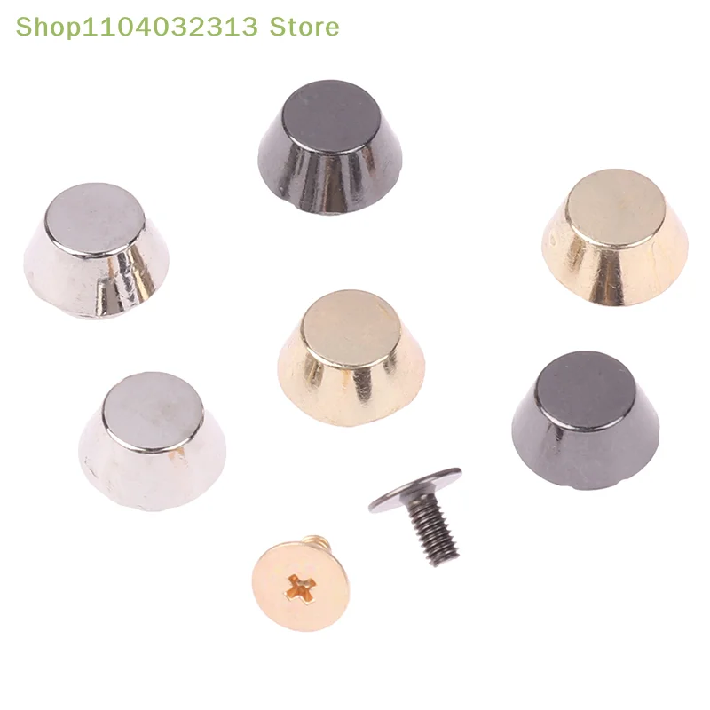 10sets Metal Bag Legs Bottom Rivets For DIY Leather Studs Bag Wear Protection Rivets Bag Bottom Bag Belt Bucket nail accessories