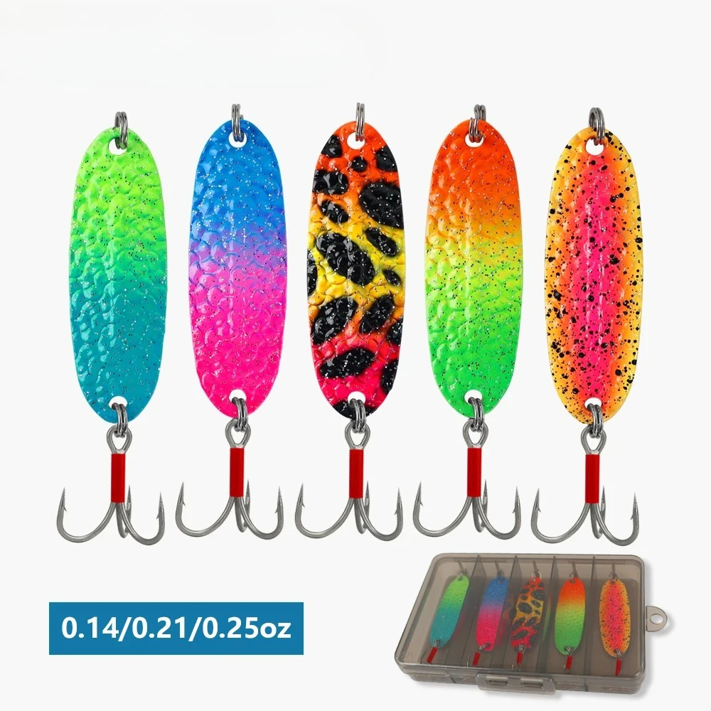 

5 шт., 4/6/7 г, металлическая блесна для отсадки, рыболовная приманка, жесткие приманки, блестки, шумовая блестка, искусственная приманка, тройной крючок, приманка для плавания