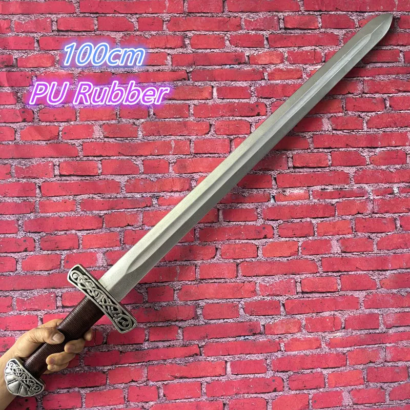 Espada de picadura de Cosplay para niños, Arma de oro del Rey elfo, juguete para decoración de fiestas, películas de Halloween, utilería, 71cm, 1:1