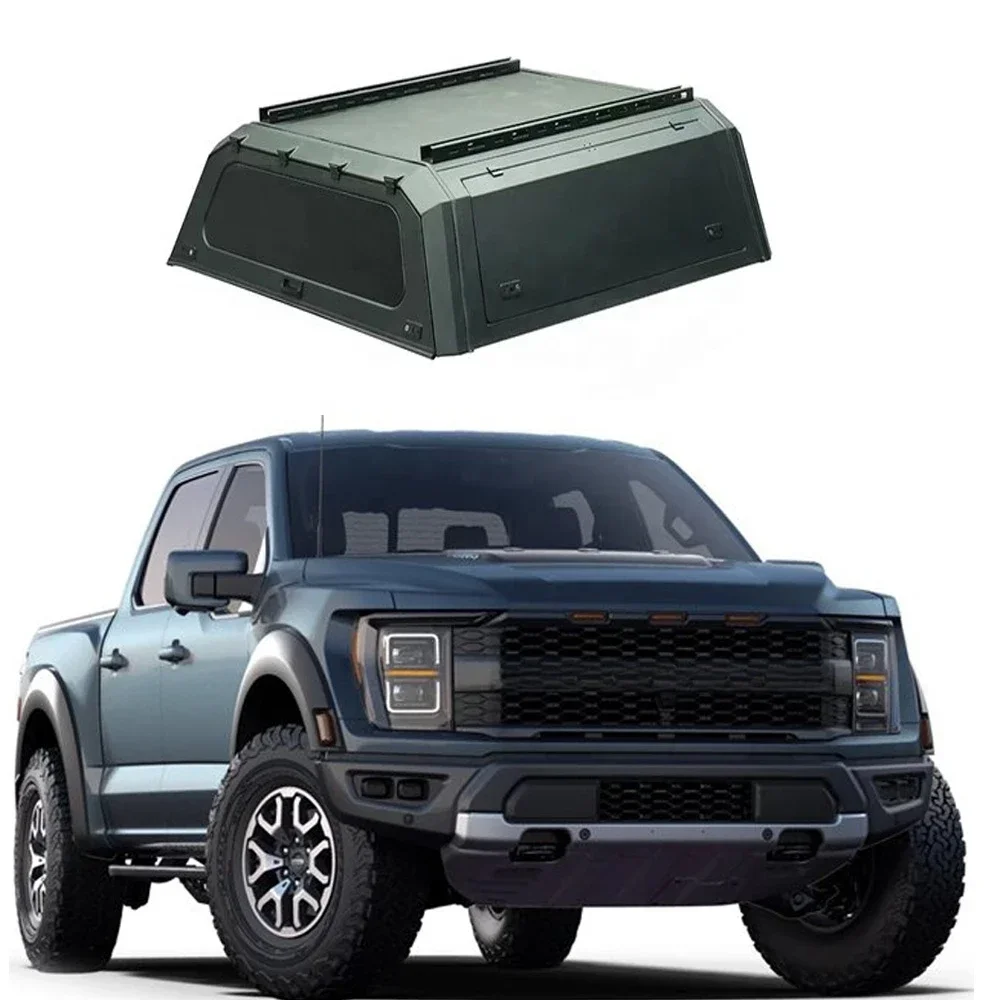 Hard Type Aluminum Alloy Topper Camper Pickup Tonneau Cover 4x4 Pickup Truck Canopy For FORD F150 RANGER