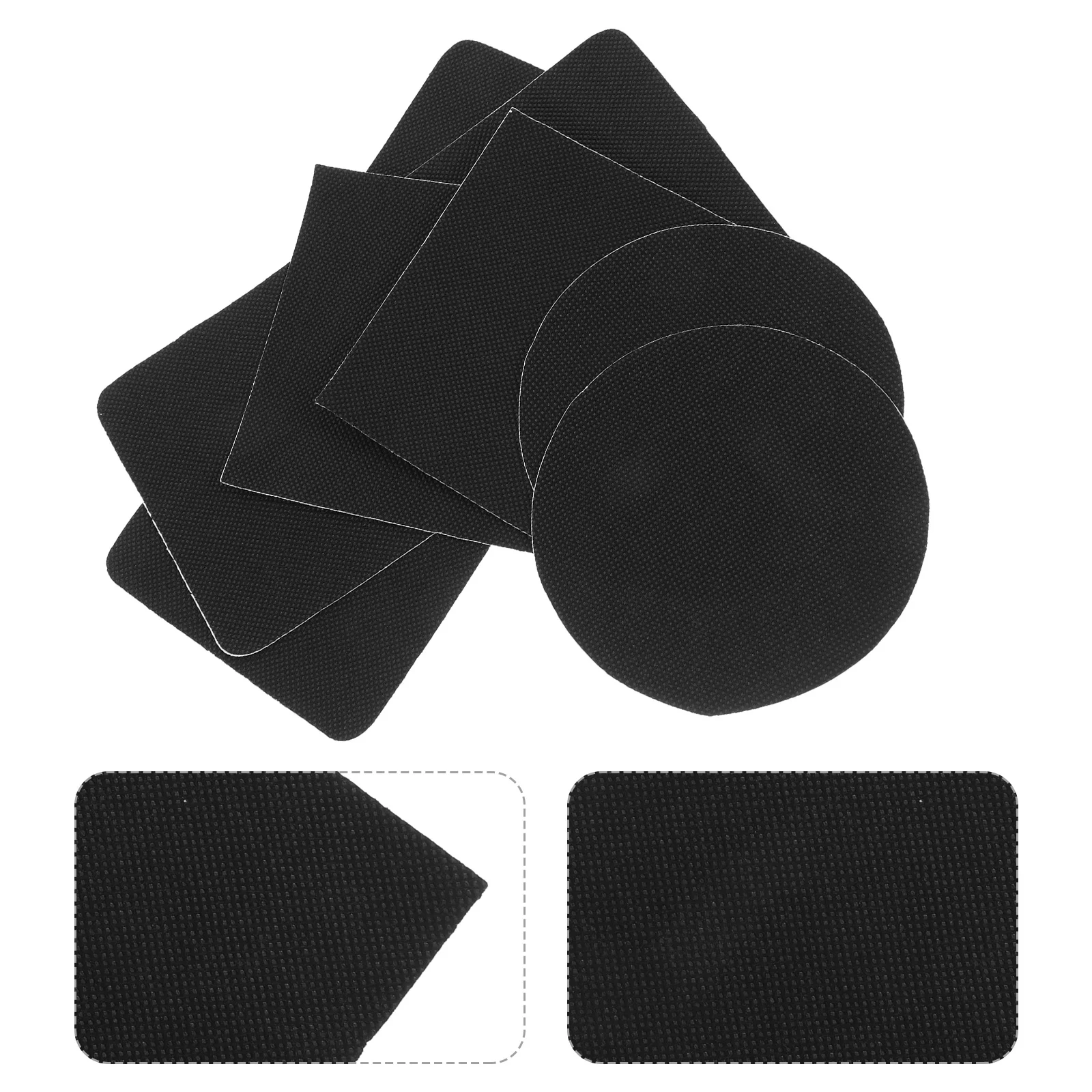 

6Sets Trampoline Patch Repair Kit Self-Adhesive Round Square Rectangular Mat Tear Hole Repair Patches for Trampoline