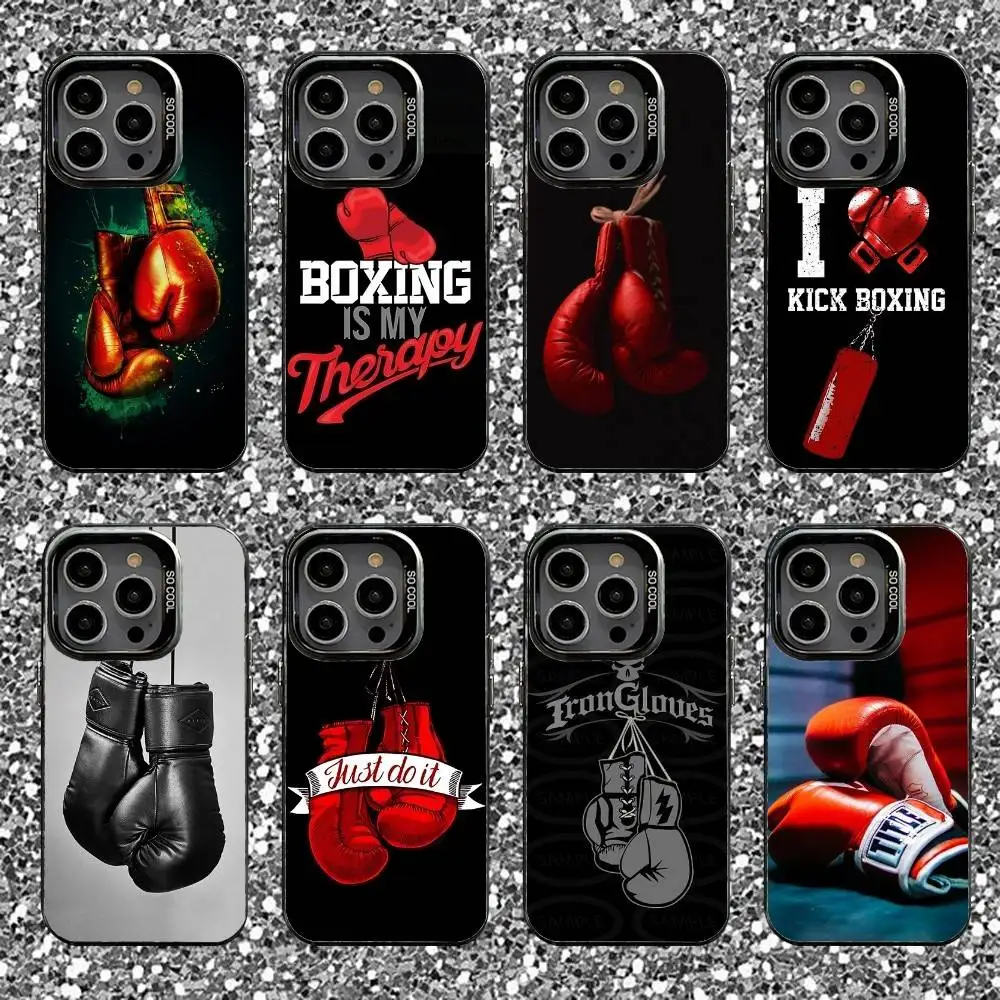 

Boxing Gloves Sport Phone Case For iPhone 16,15,14,13,12,11,Pro,XS,Max,Plus,Mini,SE Black Candy Matte Shockproof Cover
