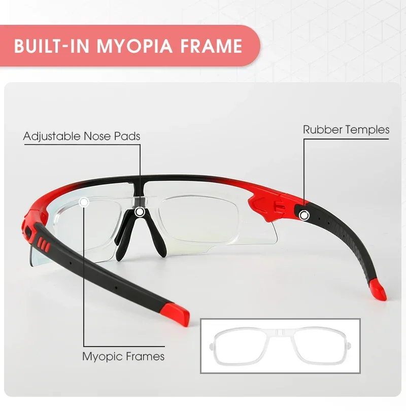 SCVCN Photochrome Fahrradbrille Sonnenbrille für Herren Fahrrad-Straßenbrille für MTB UV400 Brille Damen Rennrad Wanderbrille – Detail 15