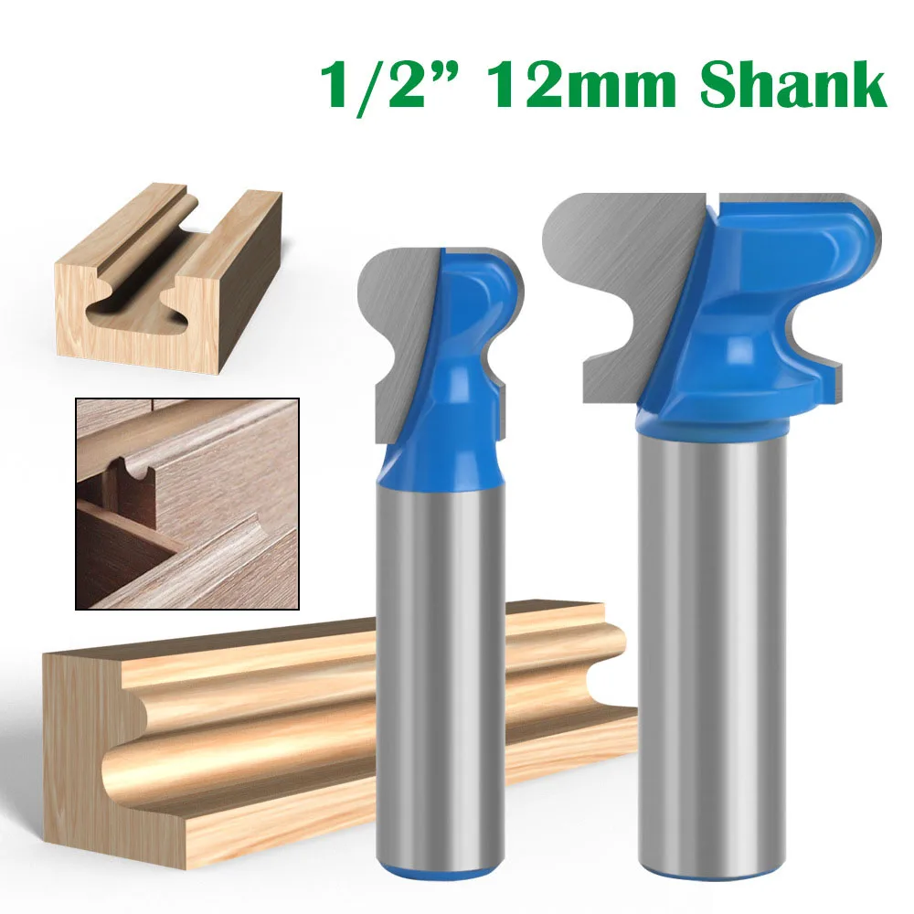 

1PC 1/2" 12.7MM 12MM Shank Milling Cutter Wood Carving Double Finger Router Bits for Woodworking Industrial Grade Milling Cutter