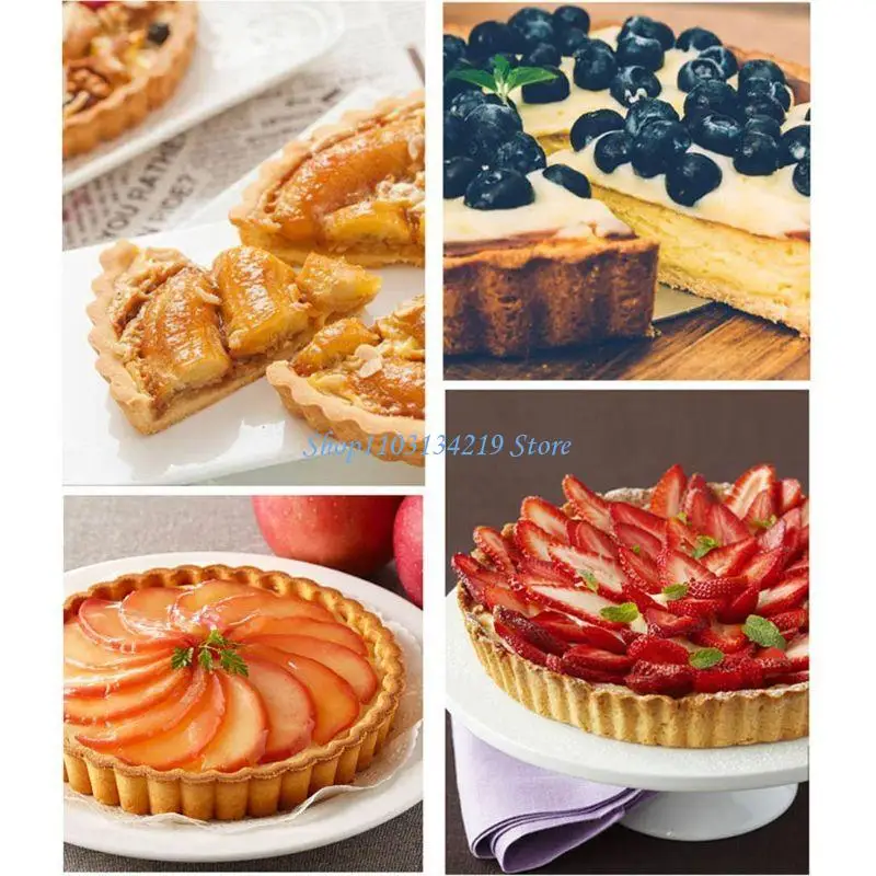 N5KC 4/6/8 Inch Non Pie Pizza Cake Pan Tart Mold Removable Bottom Baking Pastry Mould Bakeware