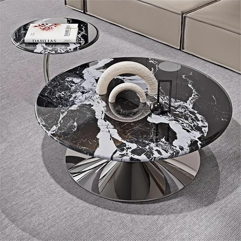 

Round Clear Side Table Round Modern Standing Designer Minimalist Service Coffee Table Living Room Meubles Lounge Suite Furniture