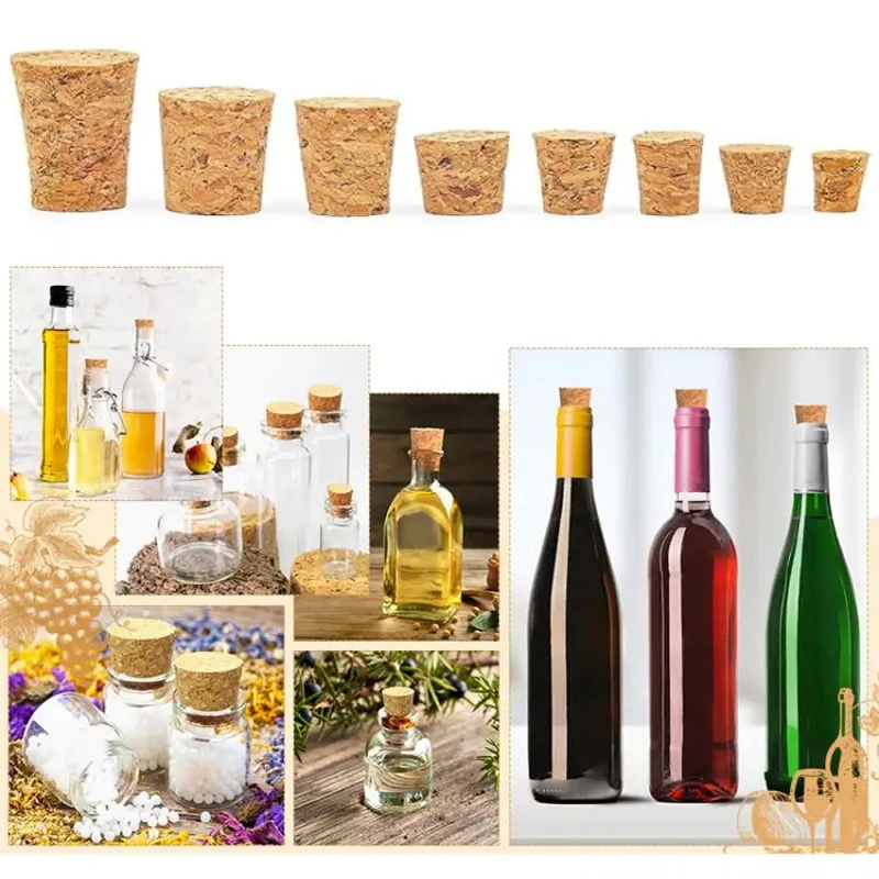 

5~10pcs Cork Stoppers, Bottle Cork Stoppers, Wooden Conical Cork toppers, Suitable for Wishing Bottles, Sealed Jars, Wine Bottle