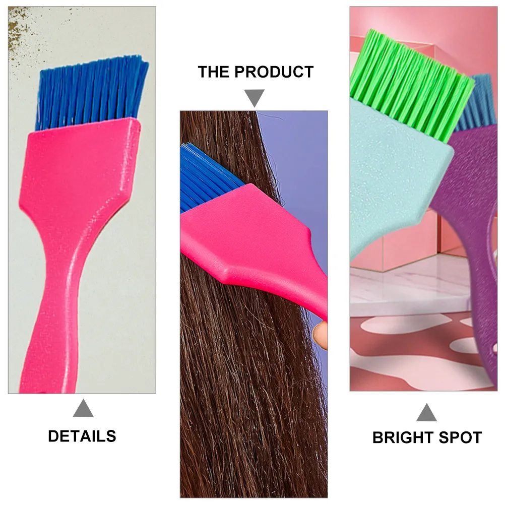 

3Pcs Hair Dye Brush Professional Hair Color Applicator for Salon Spa DIY At-Home Dyeing Foiling Highlights Keratin Treatment