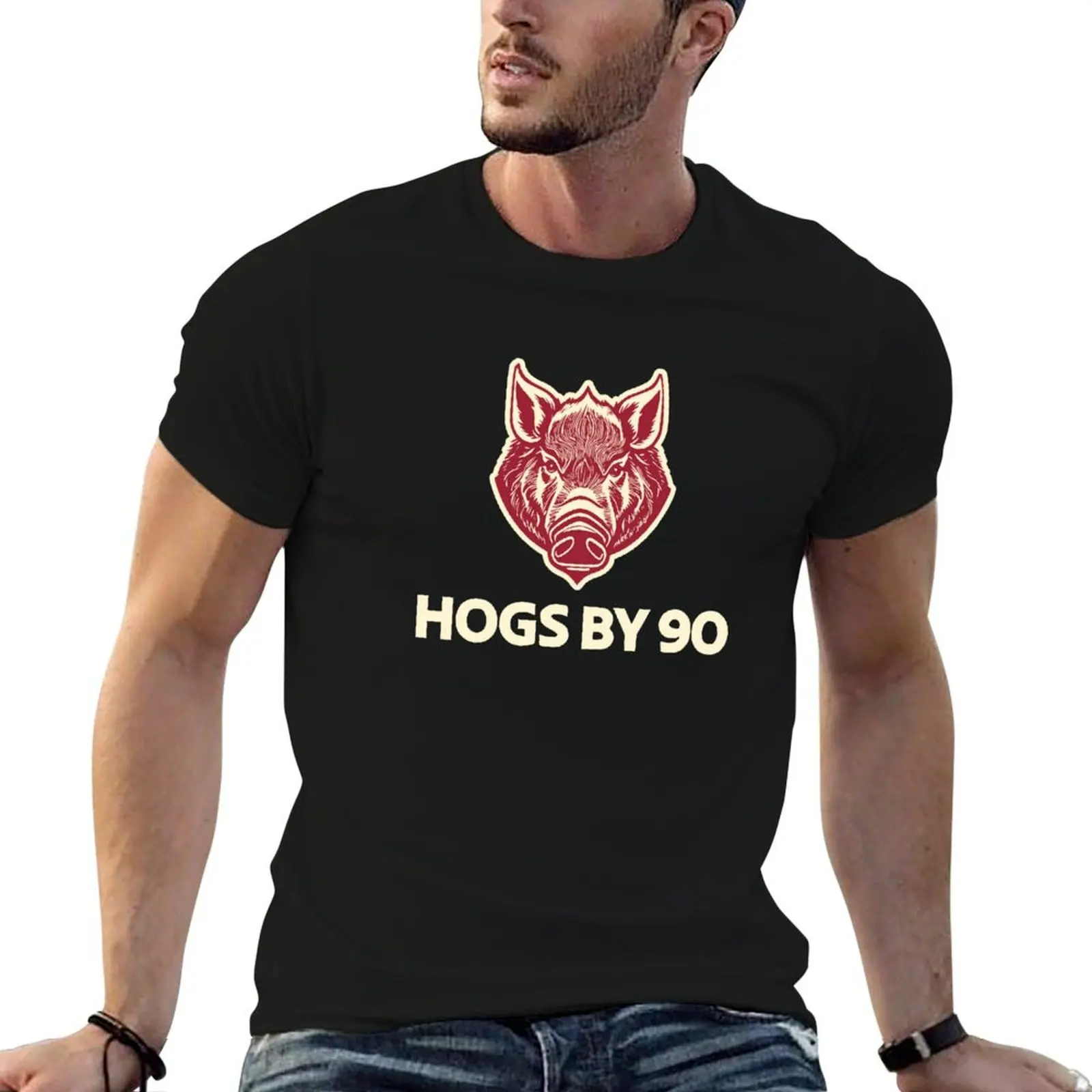 

Hogs by 90 T-Shirt t shirts cotton 100% anime t shirts oversize funny t shirts cotton T-shirt
