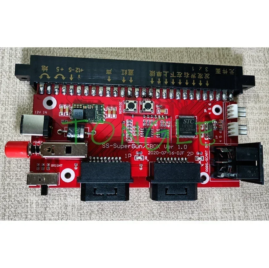 New SNK Motherboard Jamma Connector NEOGEO Video SuperGun/CBOX Mini SS Gamepad Interface GBS/SCART Output 12V 8A Pwer Supply