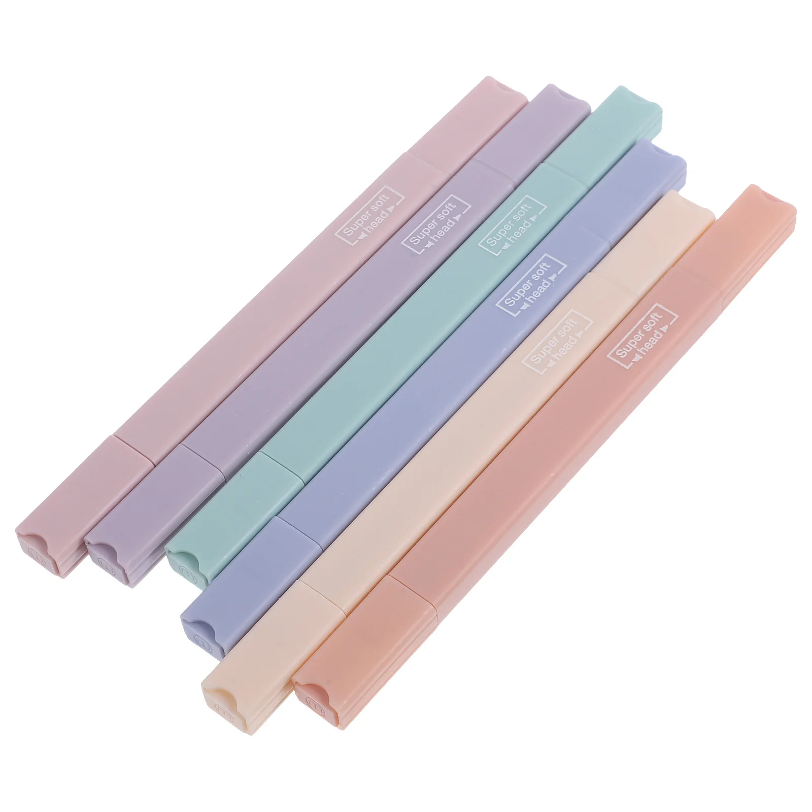 

6 шт. флуоресцентный маркер, яркий, гладкий, для письма, без утечек, для учебы, офиса, маркер для заметок, книг, учителей, студентов, пластик