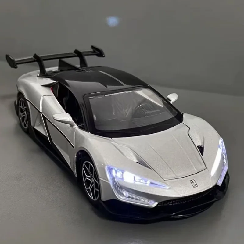 

1/24 BYD Yangwang U9 Alloy Electric Sports Car Model Diecast Metal New Energy Racing Vehicle Car Model Sound Light Kids Toy Gift