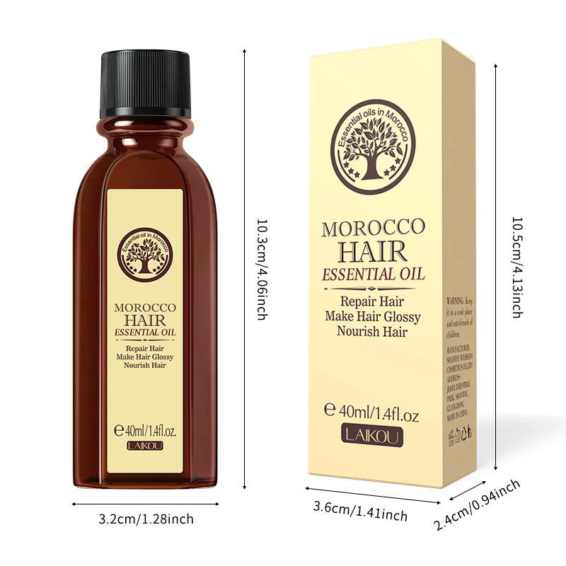 

40ml Hair Care Moroccan Pure Argan Oil Hair Essential Oil For Dry Hair Types Multi-functional Argan Hair Care Products For Woman