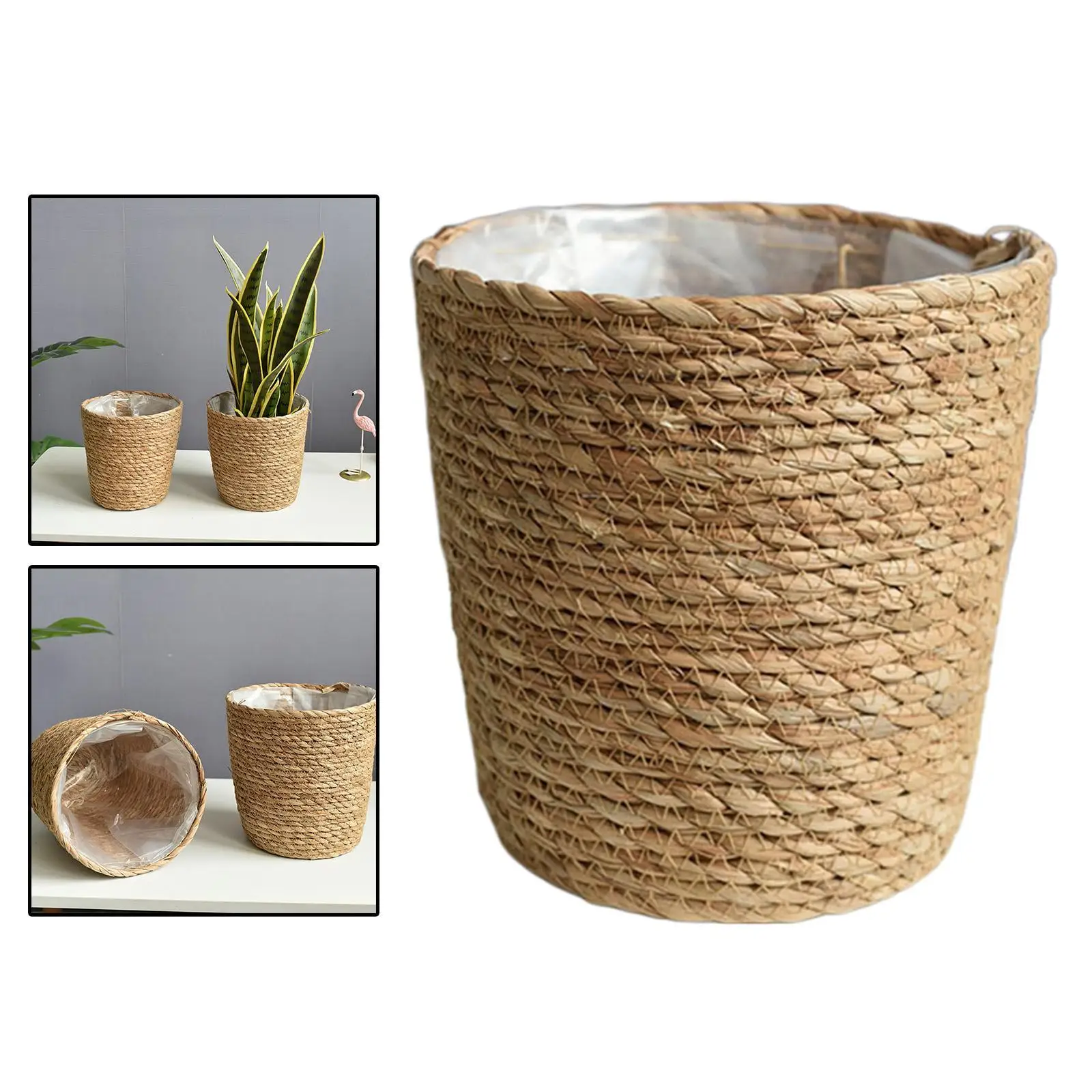 Plant Basket Liners Woven Rattan Plant Pot Containers Coco Fiber Liner Plant