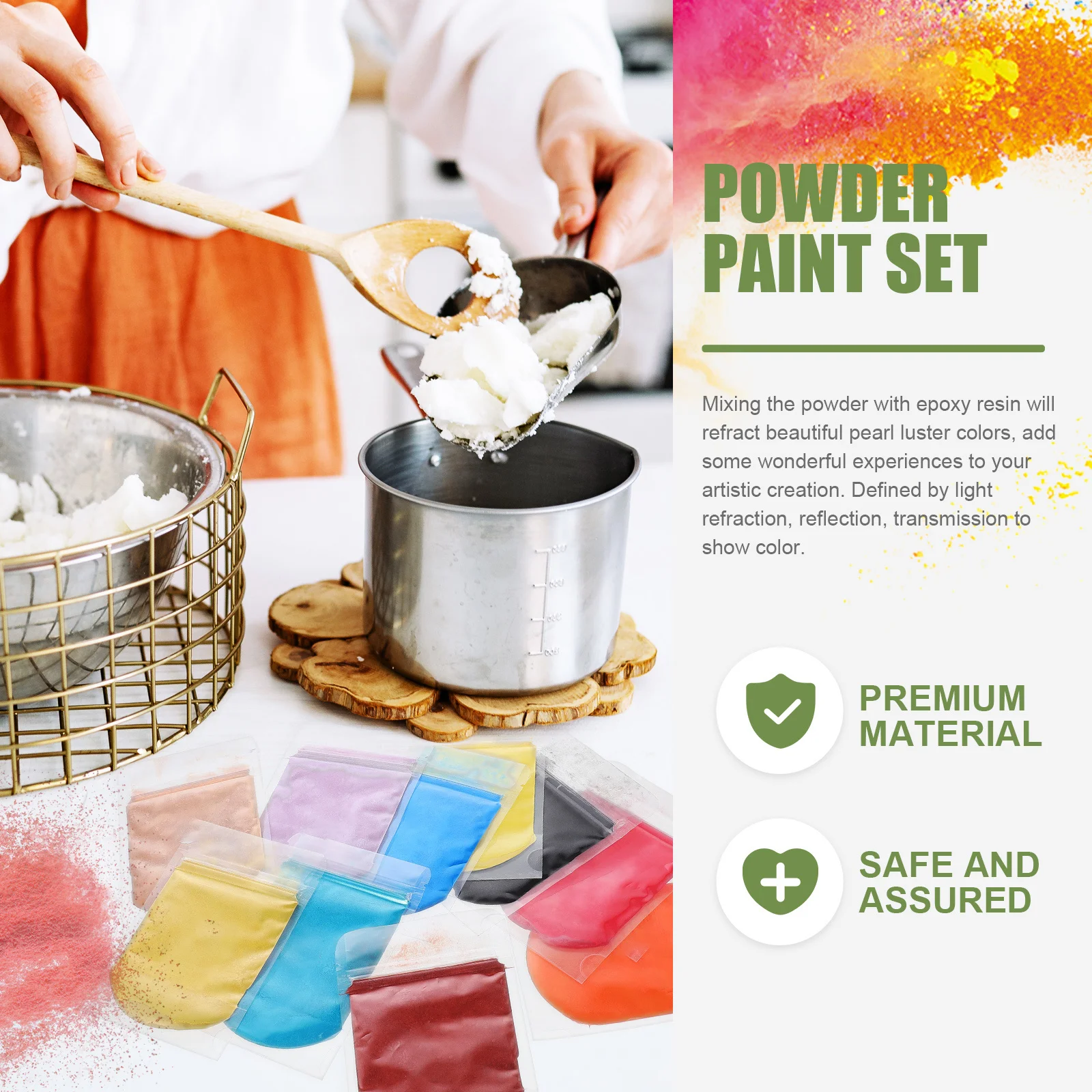 10 пакетов, слюдяная пудра, косметика, красочные тени для век «сделай сам», материал для губ, блеск для губ, пигмент, смола, изготовление мыла