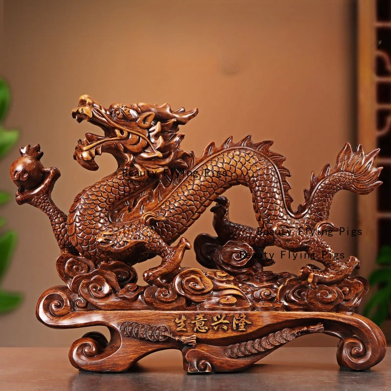 Golden Dragon Ornament When It Comes To Attracting Wealth, Operate Qinglong Living Room Handicraft Decoration Give A Gift