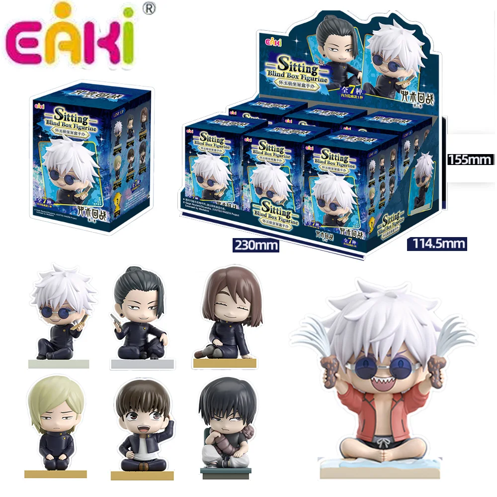 Original Neue EAKI Jujutsu Kaisen Staffel 2 Versteckte Mini-Sitzfiguren in Blindbox, PVC Anime-Actionfiguren, Sammlerstücke