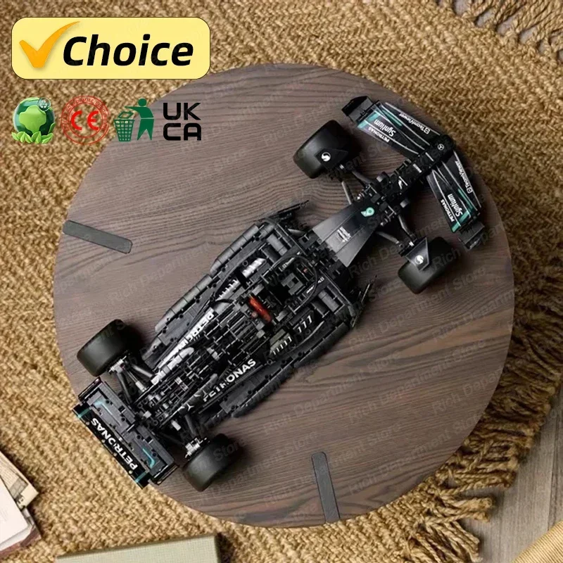 Hot ​Toys 42171 F1 W14 E Technical Performance Building Blocks Super Race Car Assembly Model Vehicle Toys Bricks for Boy Gift