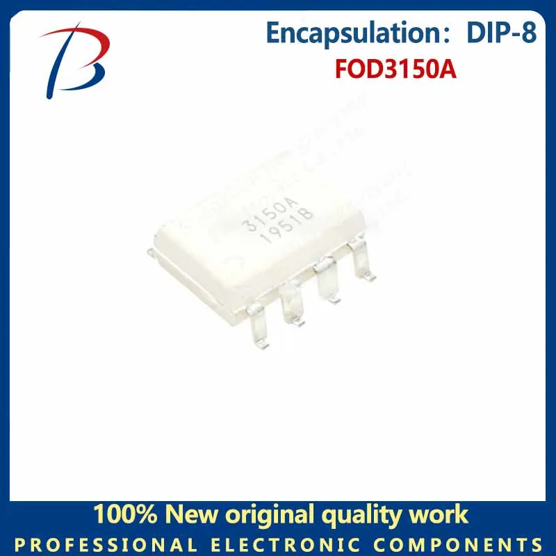 10pcsThe FOD3150A in-line DIP-8 optocoupler logic outputs high anti-interference 1.0A current