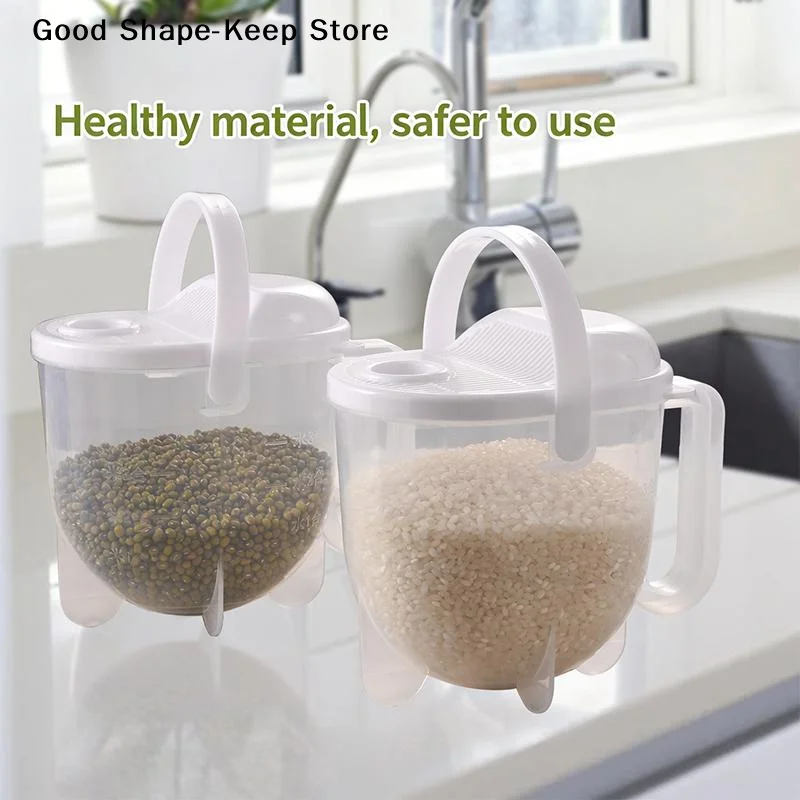 Hand-Free Rice Washer Kitchen Colanders Strainer Bowl With Lid Household Vegetable Washing Strainer For Home Hotel Restaurant