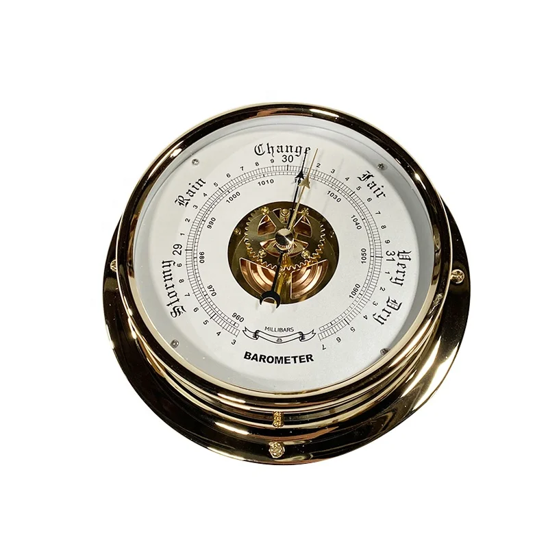 

IMPA Code 370246 Brass Marine Barometer,Aneroid Barometer 180mm,Marine Aneroid Marine Barometer