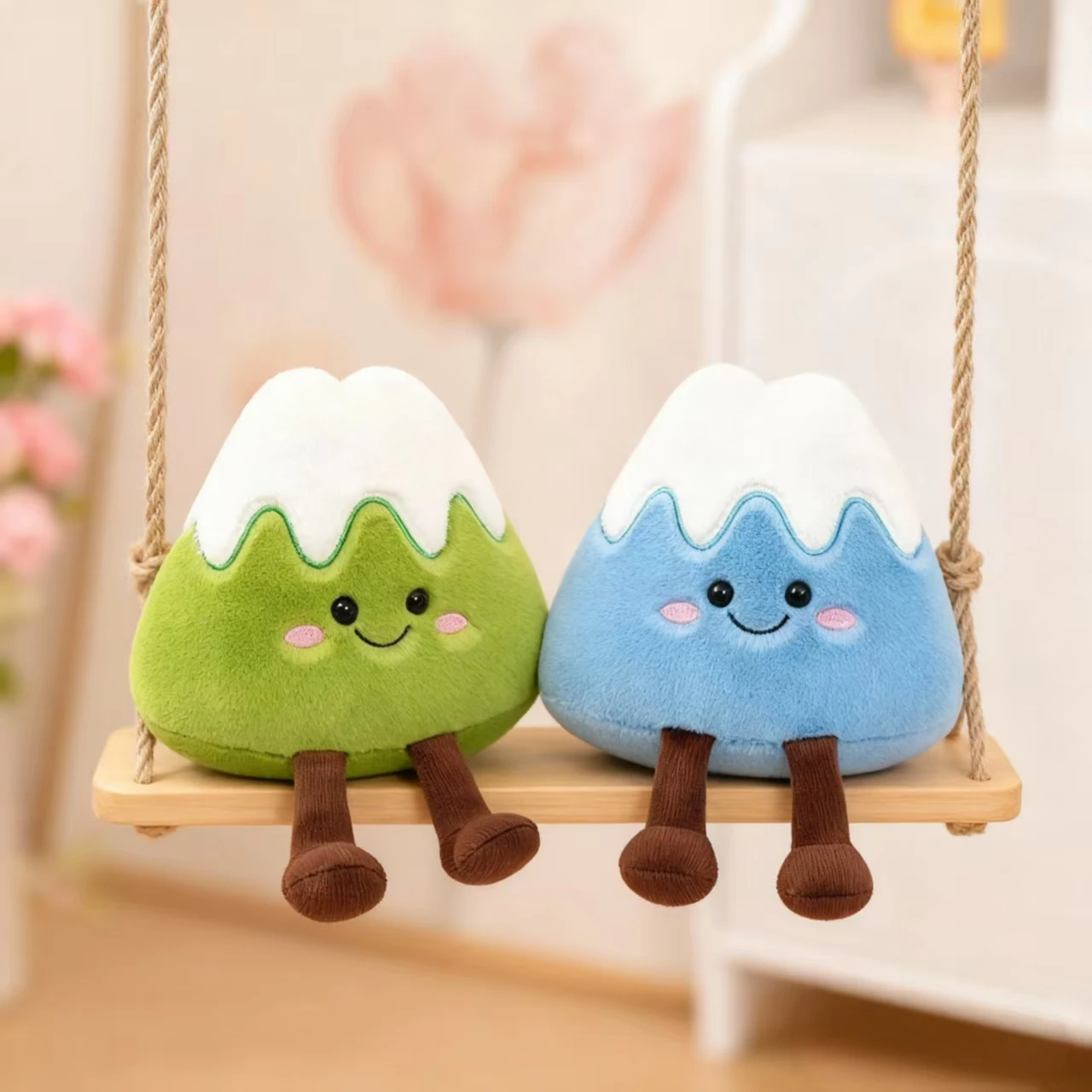 تمثال لعبة قطيفة لطيف مجسم تتميز بالجبال الذهبية والفضية وقمصان ثلجية وموضوع بركاني مع عناصر ممتعة #5