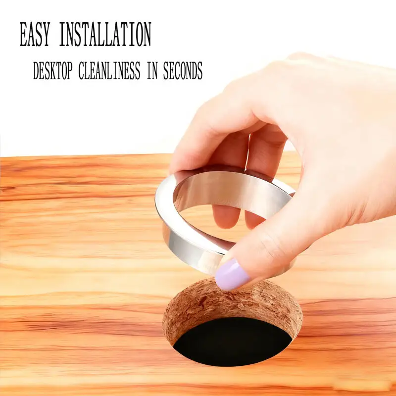 Zinc Alloy Computer Desk Cable Grommets Wire Hole Cover Cabinet Vent Hole Decor Plug Cable Outlet Port Furniture Hardware