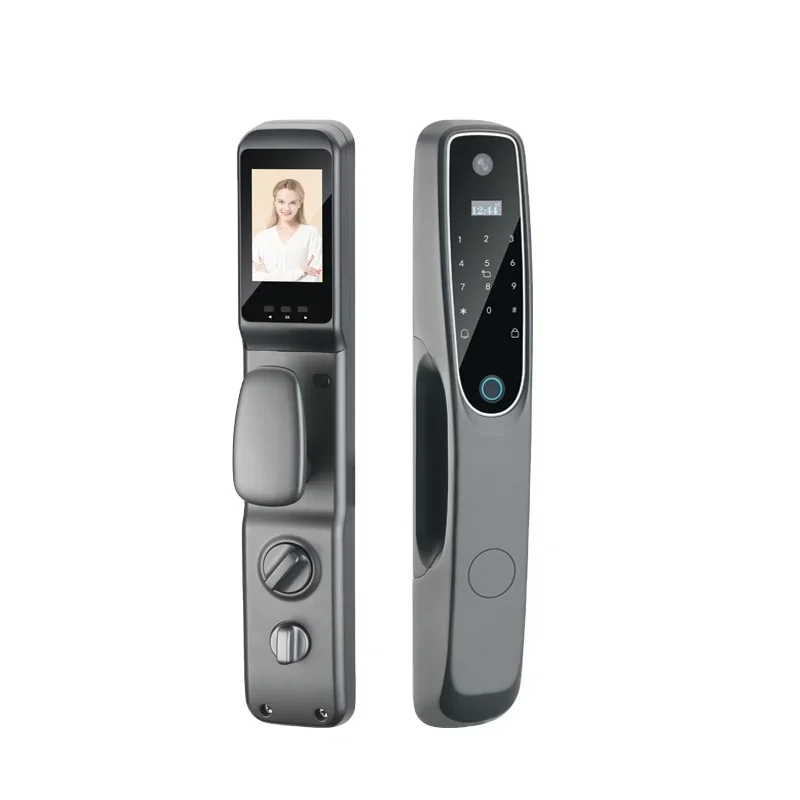 S907MAX Lock Door Digital Finger Print Passcode Card Key Automatic Door Lock With Camera