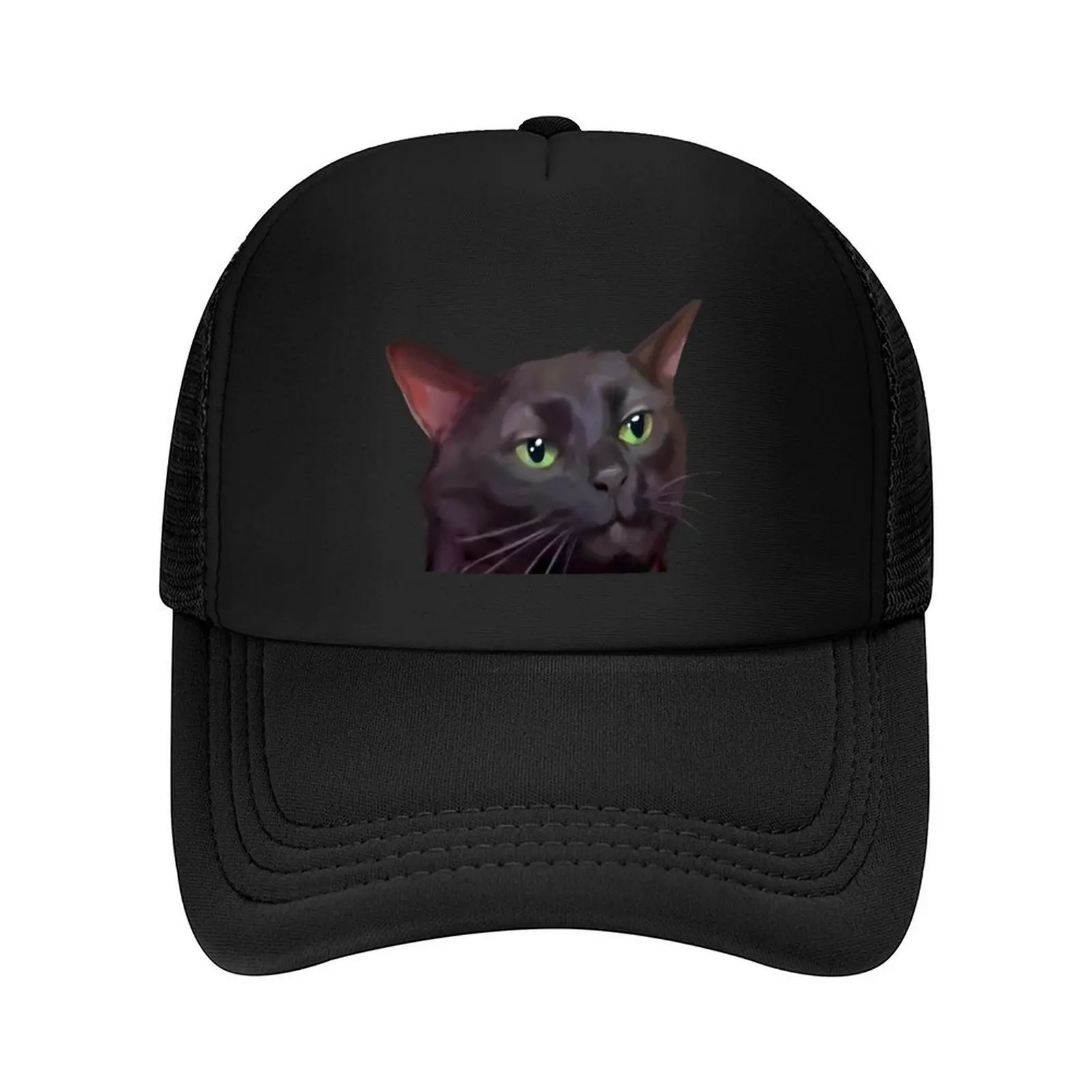

Black Cat Zoning Out Meme Baseball Cap Anime Hat Hat Baseball Cap Luxury Man Hat hats on offer Girl'S Hats Men's
