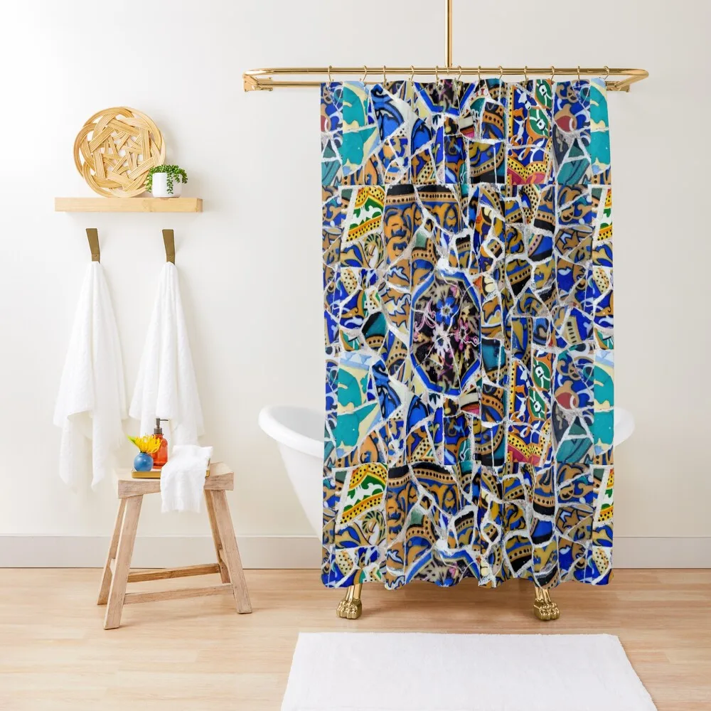 

Park Güell detail of tiles Shower Curtain Cute Shower Shower Sets For Bathroom Waterproof Bathroom Curtain