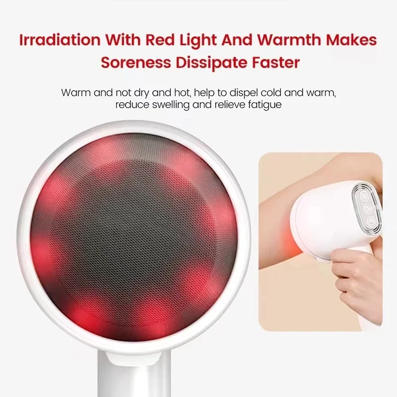 Electric Vibration Massager For Fat Burner Body Red Light Massageador Deep Tissue Massage Gun Fitness Muscle Relax Slim Massager