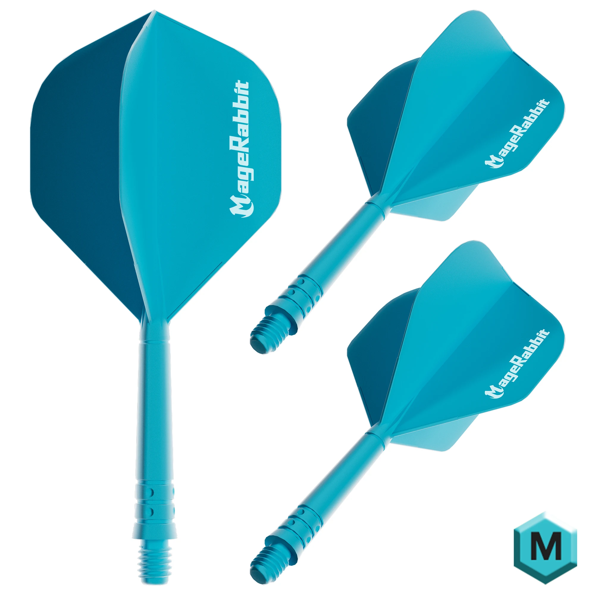 MageRabbit Dart Flights & Shafts 3 Stück Präzisionsgeformtes 2-in-1 Mehrfarbig für Darts Pro-Zubehör mit Stahl-/weicher Spitze – Detail 9