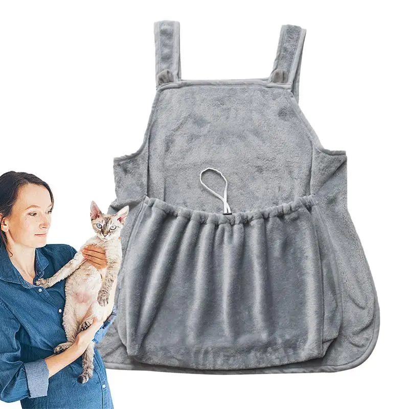 

Comfortable Apron for Keeping Cats Soft Pet Sling Carrier Adjustable Front Bag Carrier Sleeping Bag Winter Pets Carrying Bag