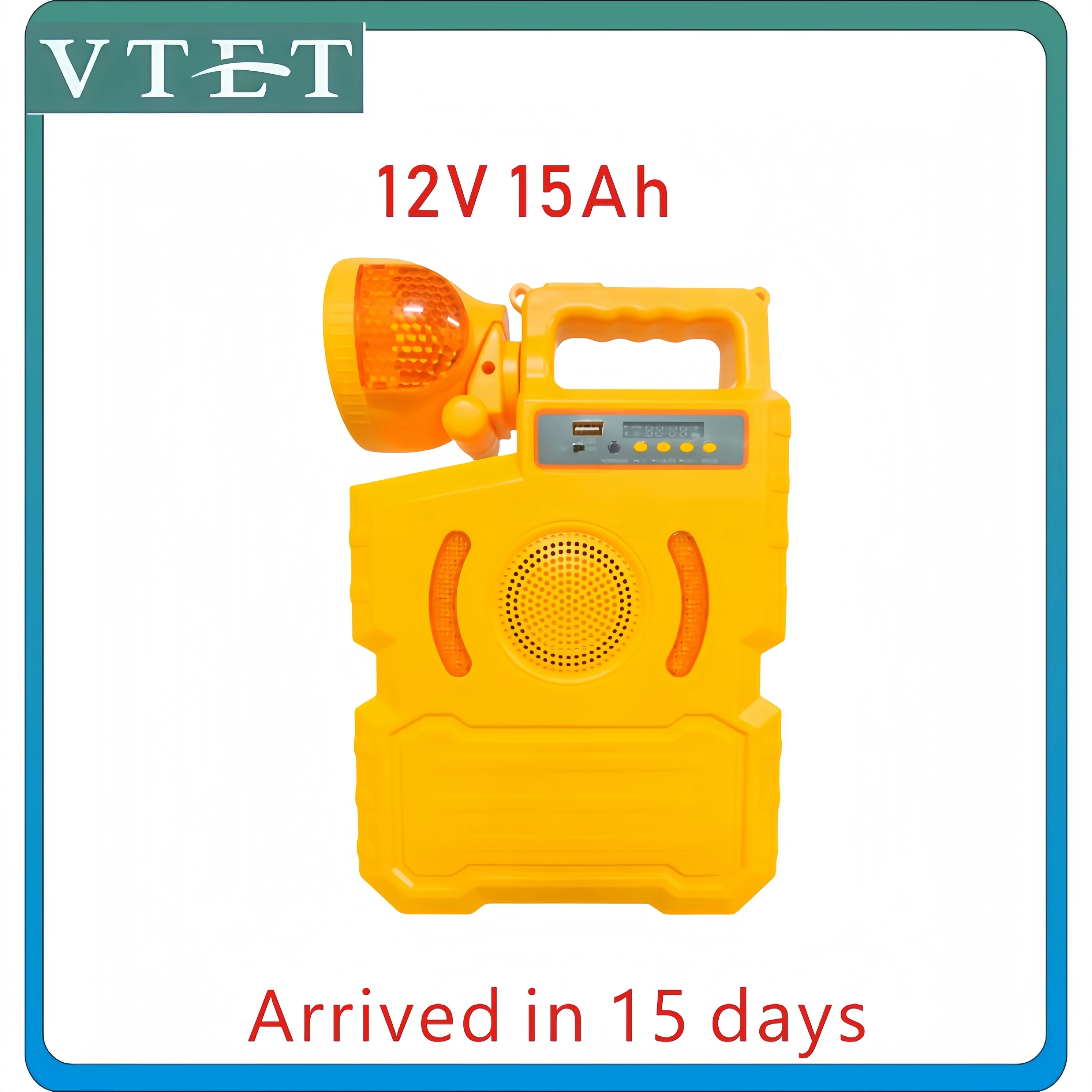

12V15Ah USB зарядка большой емкости открытый многофункциональный источник питания фонарик светодиодный светильник Bluetooth динамик