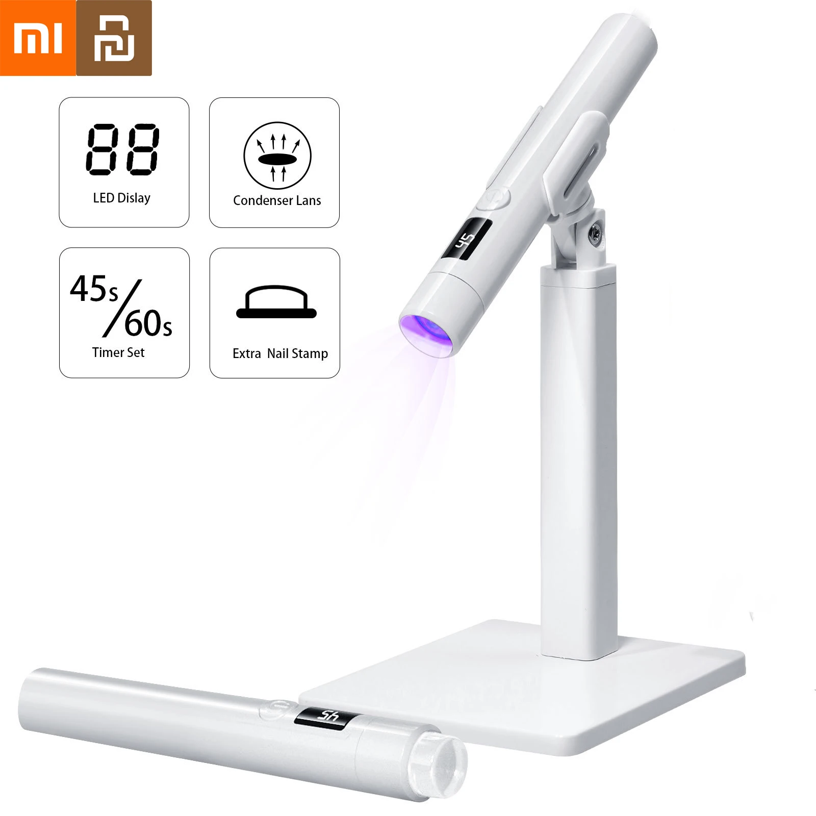 Xiaomi Youpin Mini UV LED Nails Drying Light Nail Lamp Mini UV With Stand For Manicure Professional Portable Nail Dryer New Mi