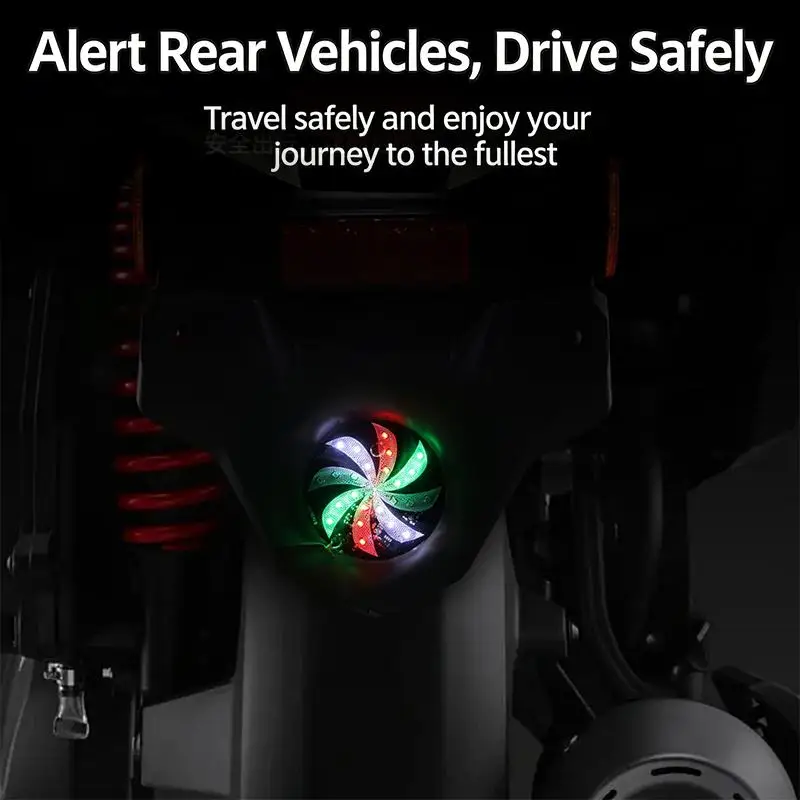 Universal Motorcycle 8CM LED Strobe Lamp Flashing Atmosphere Light Waterproof for Night Riding Enhancement